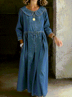CLARA | VESTIDO DENIM CON CUELLO BEBÉ