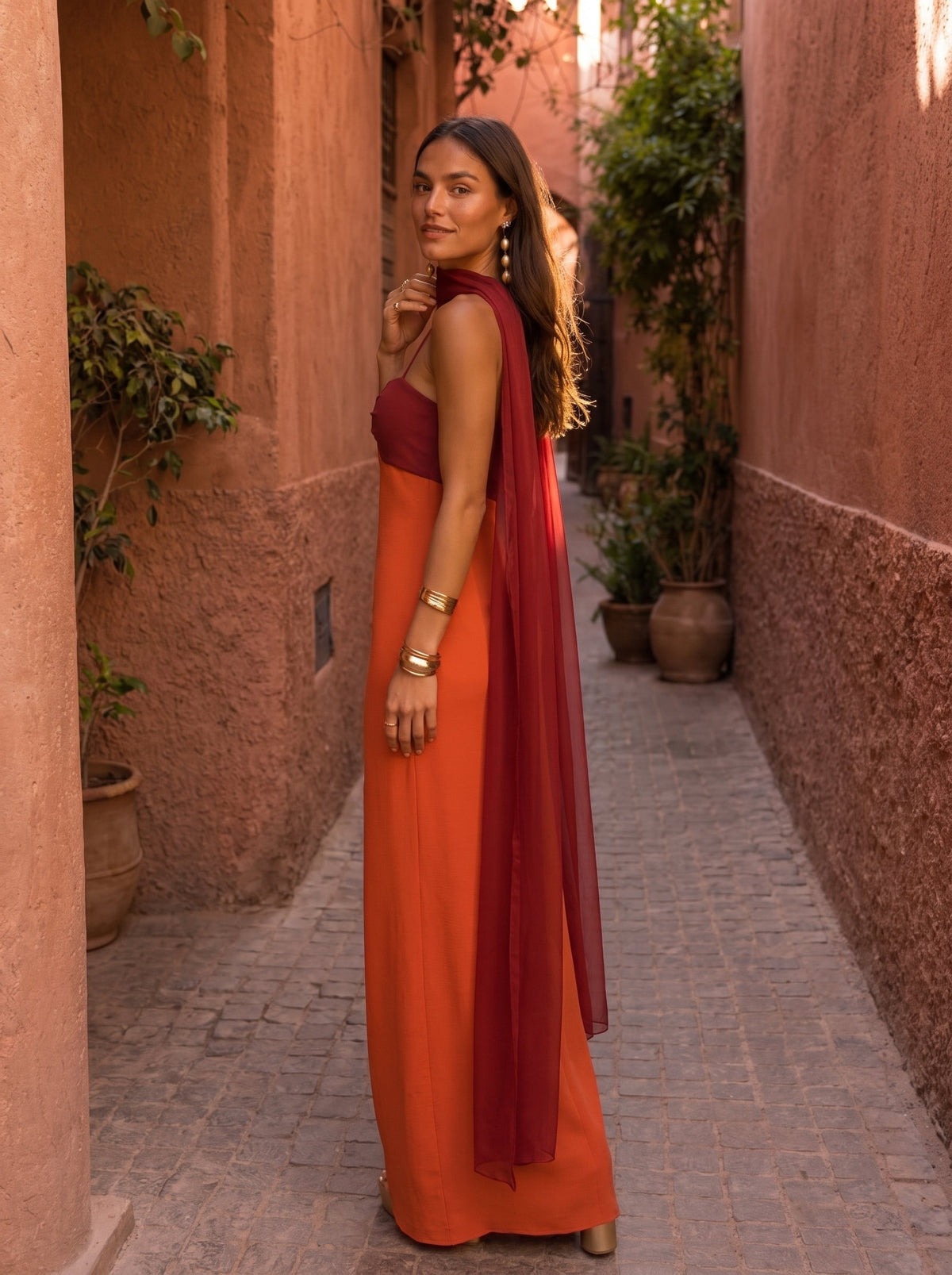 ZAHARA | VESTIDO LARGO BICOLOR