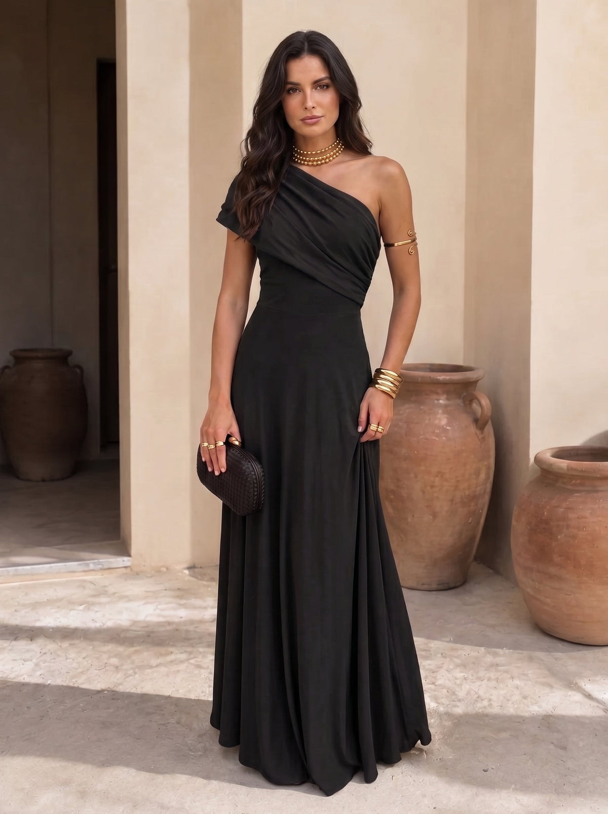 MARÍA | VESTIDO LARGO ASIMÉTRICO