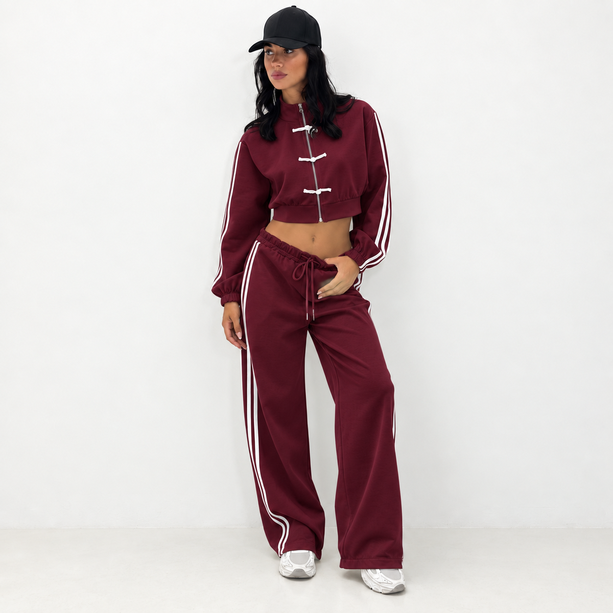 ALESSIA | CONJUNTO CASUAL DE CHAQUETA CORTA Y PANTALÓN