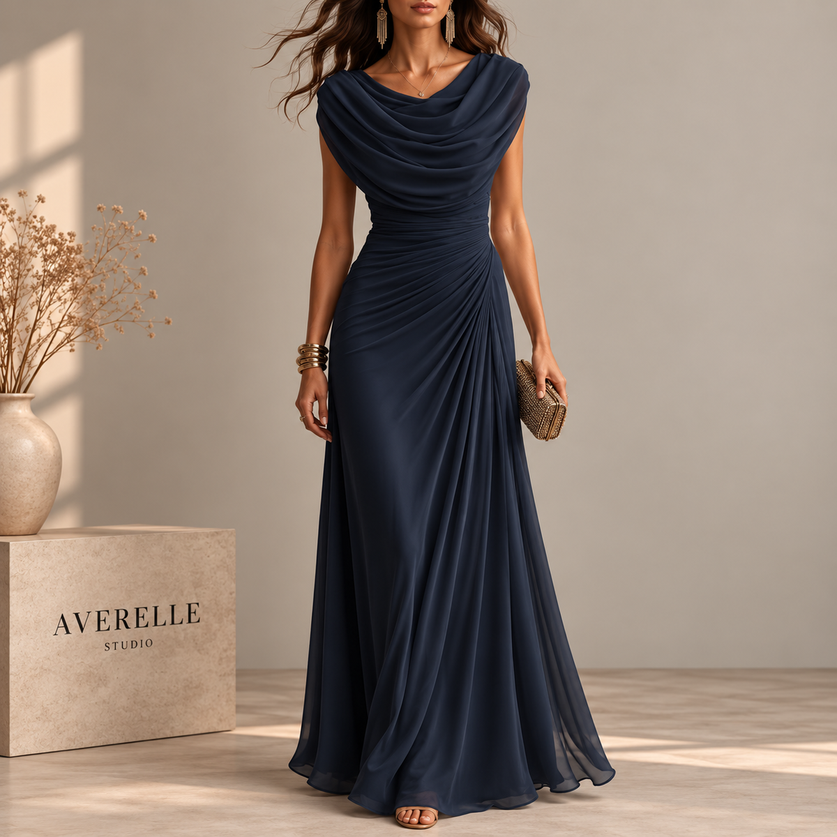 NAIRA | VESTIDO LARGO ELEGANTE