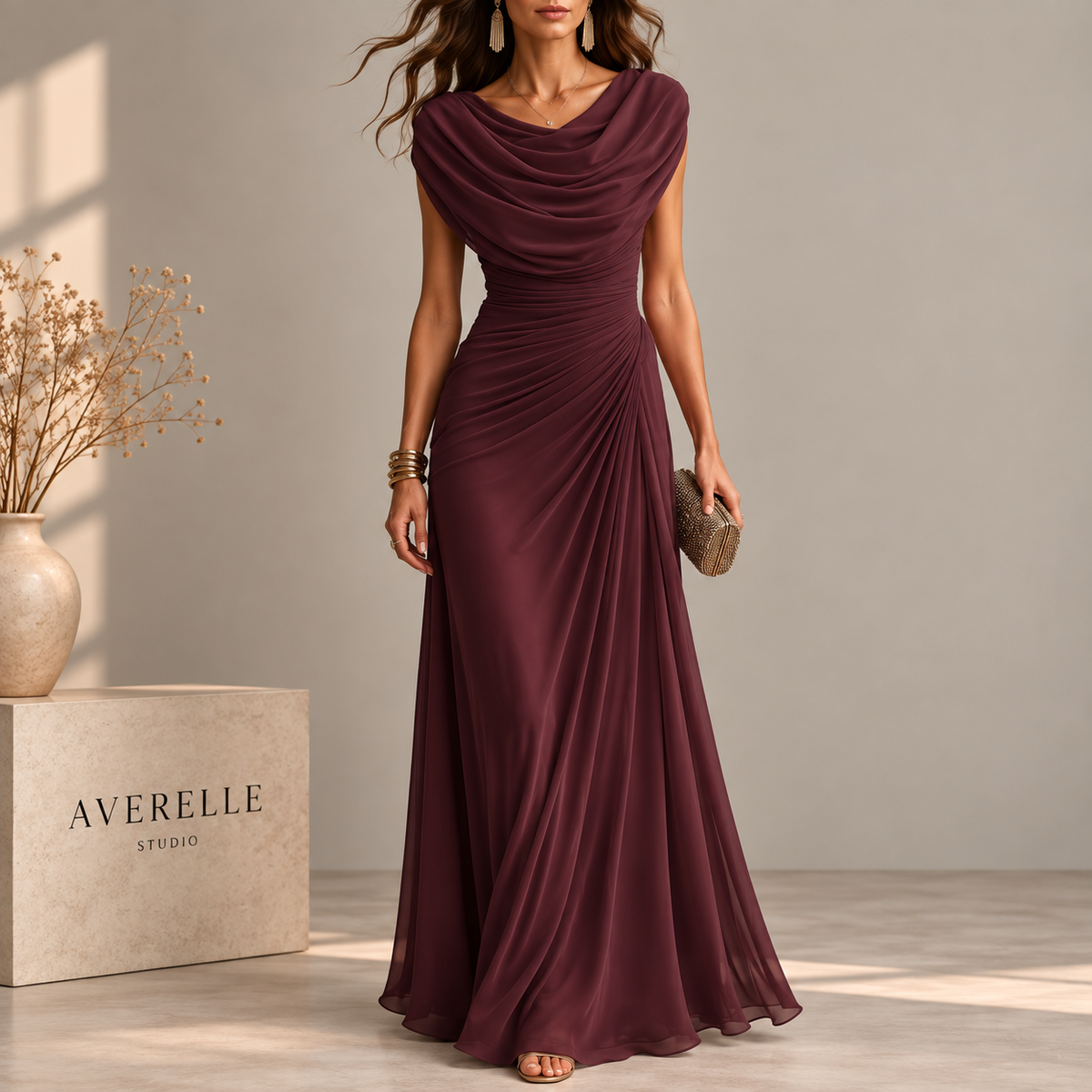 NAIRA | VESTIDO LARGO ELEGANTE
