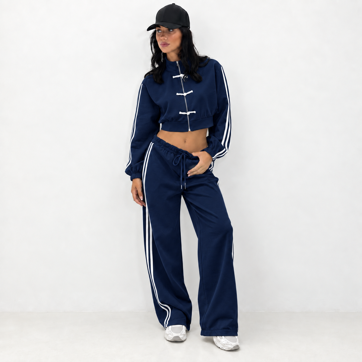ALESSIA | CONJUNTO CASUAL DE CHAQUETA CORTA Y PANTALÓN