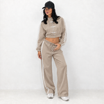 ALESSIA | CONJUNTO CASUAL DE CHAQUETA CORTA Y PANTALÓN