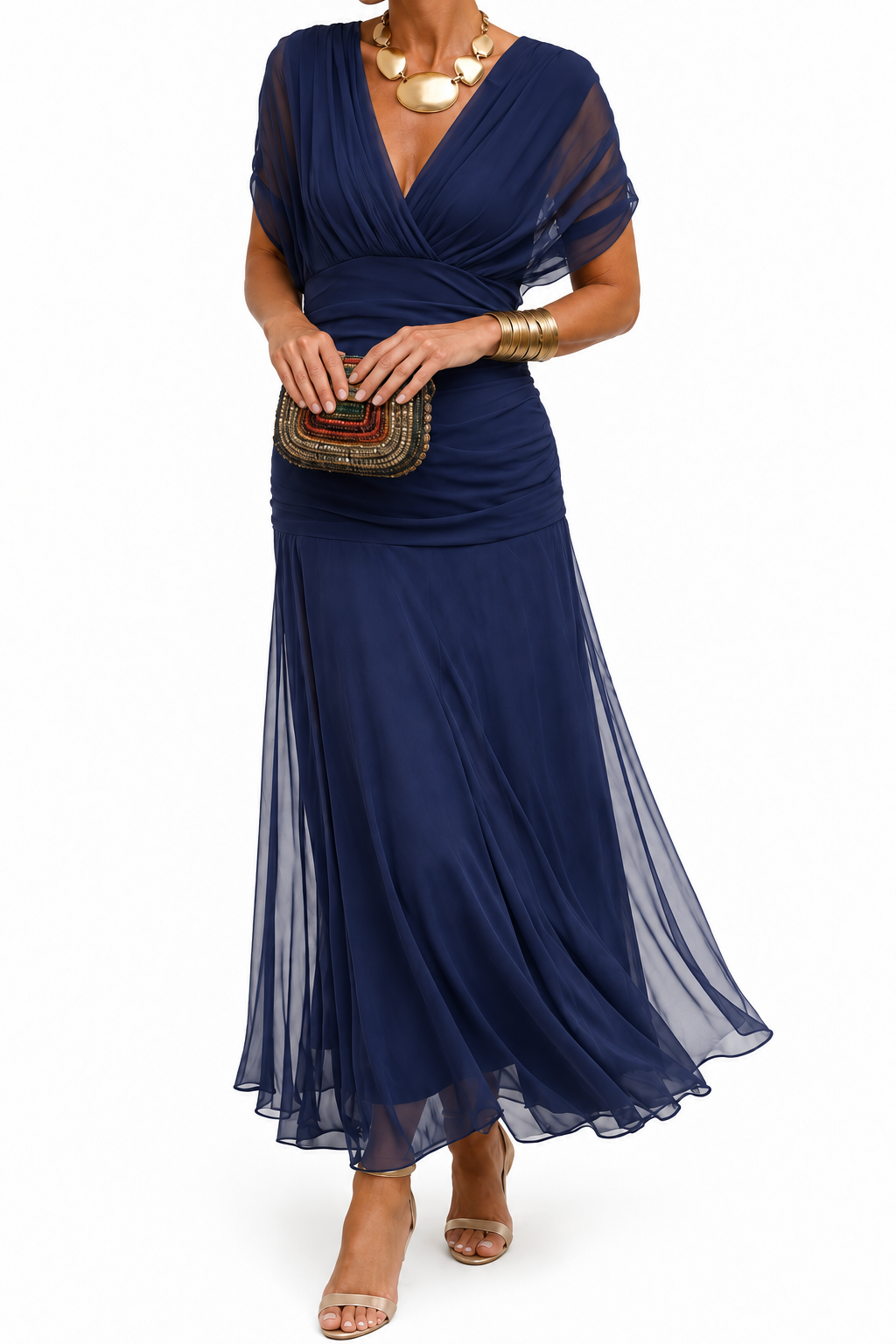 MIKAELA | VESTIDO LARGO CON HOMBROS DESCUBIERTOS
