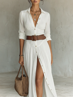ALTEA | VESTIDO LARGO CON ABERTURA