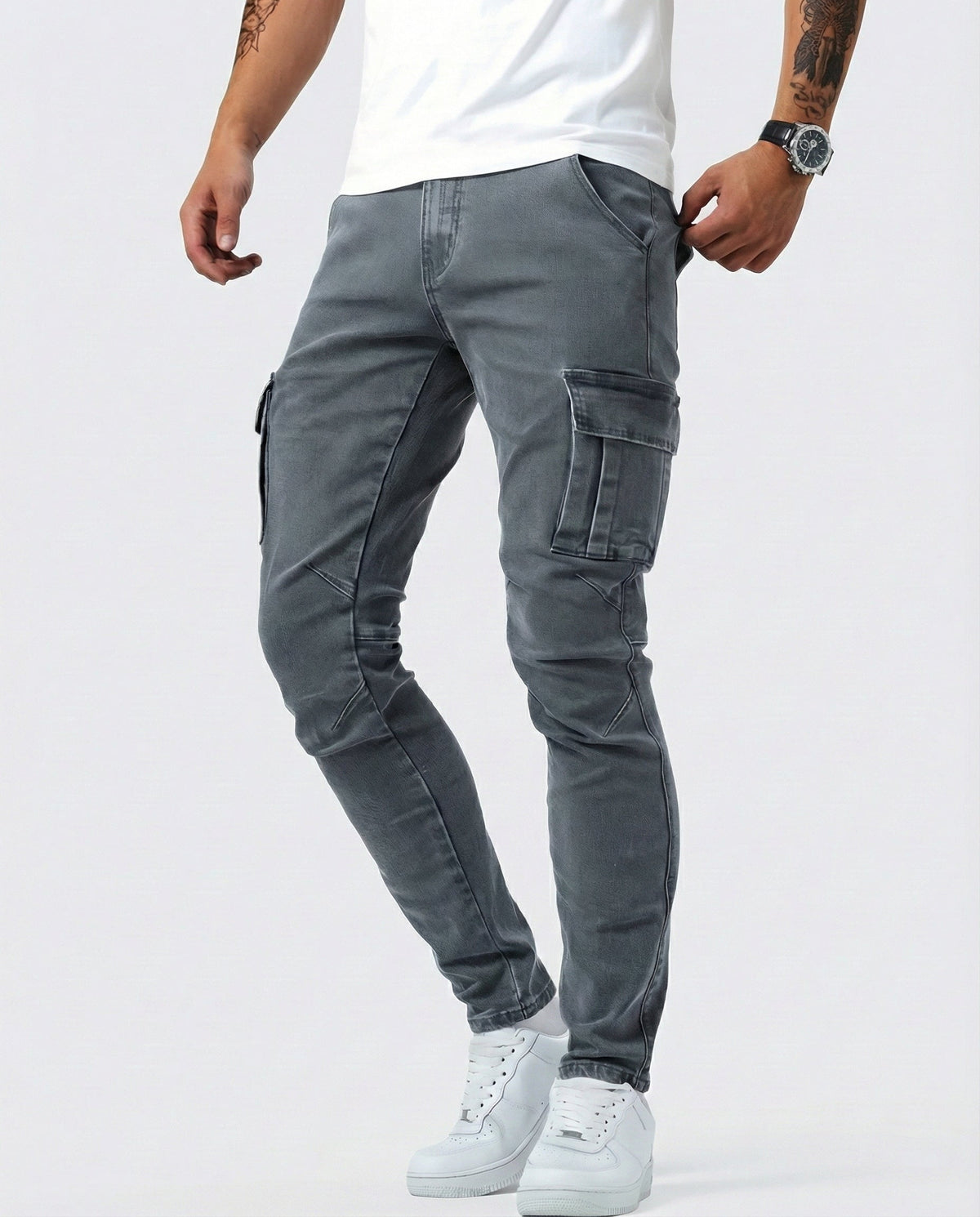 EMILIANO | PANTALÓN CARGO MARINO