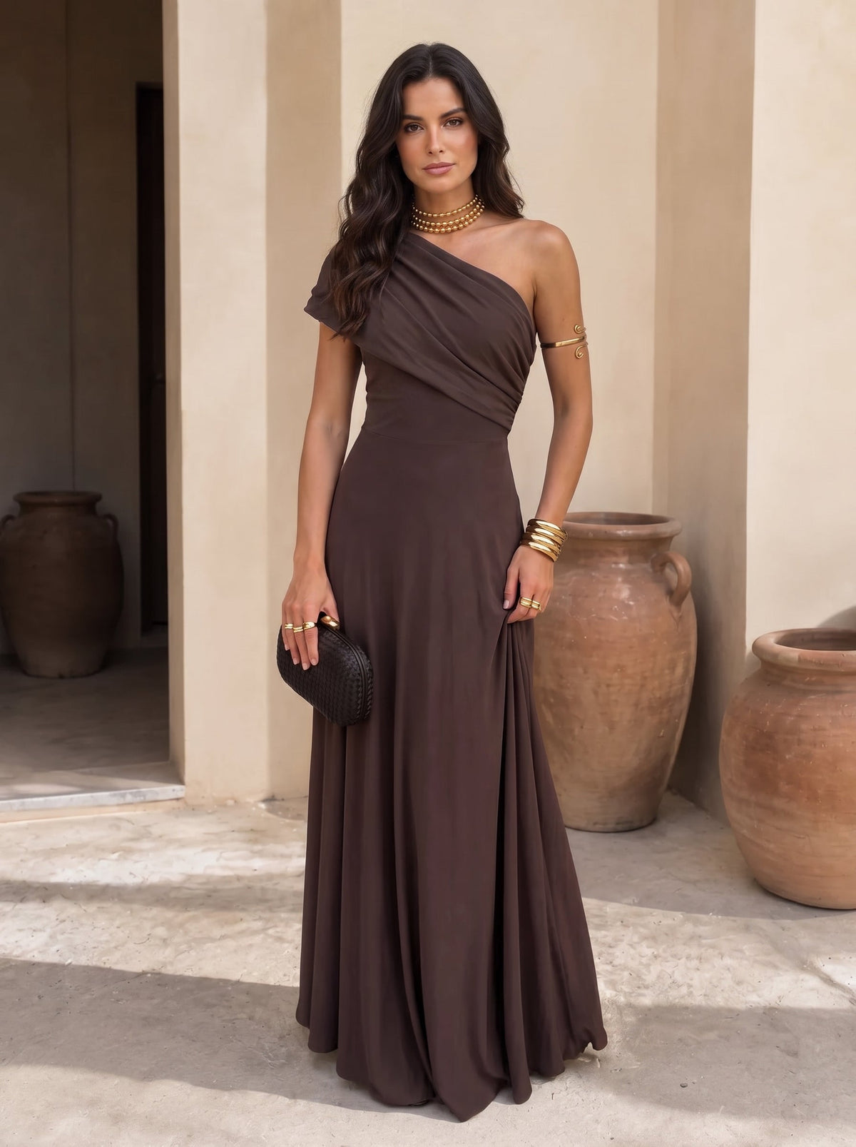 MARÍA | VESTIDO LARGO ASIMÉTRICO