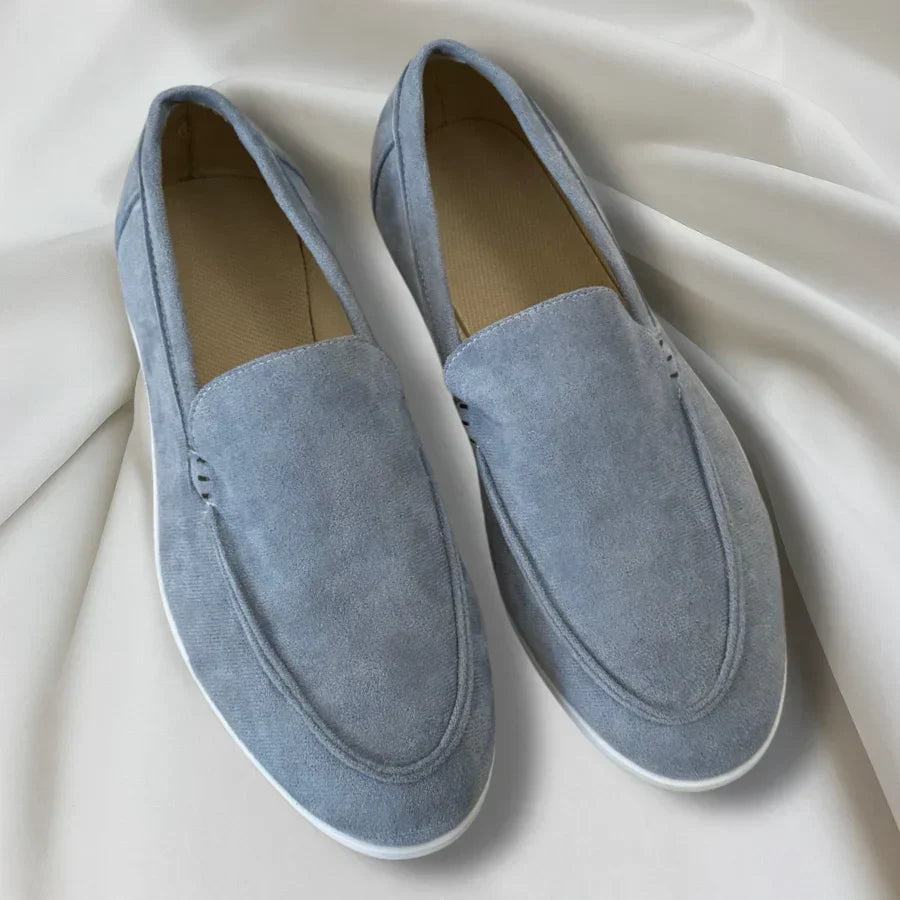 ENZO | MOCASINES DE ANTE CON SUELA HÍBRIDA