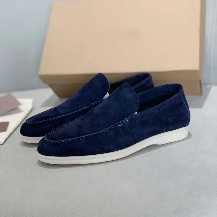 ENZO | MOCASINES DE ANTE CON SUELA HÍBRIDA
