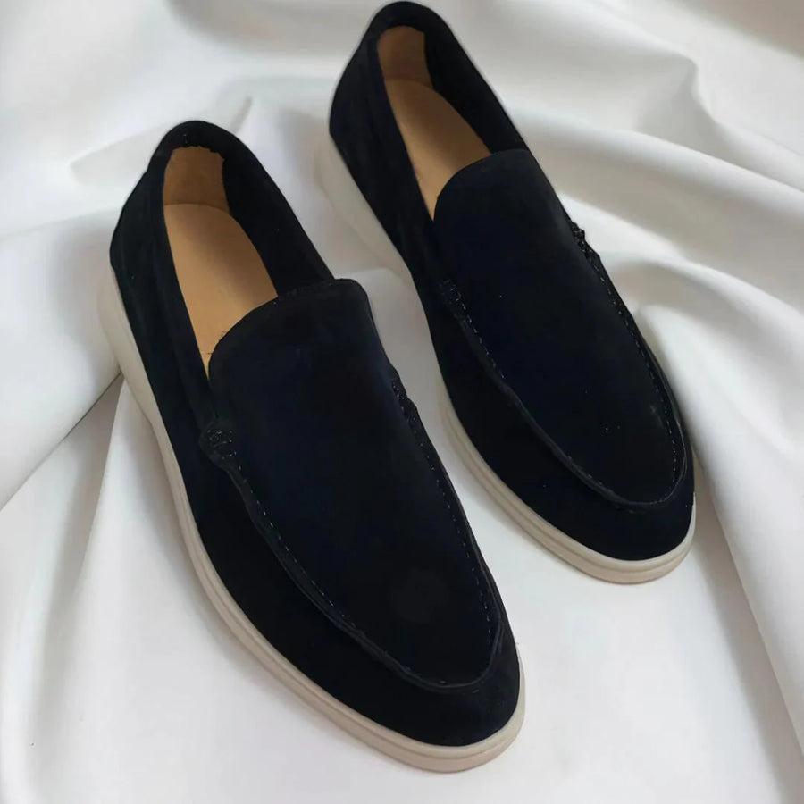 ENZO | MOCASINES DE ANTE CON SUELA HÍBRIDA