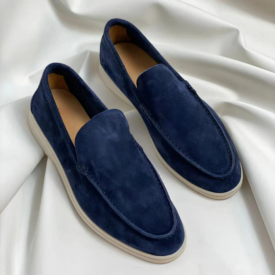 ENZO | MOCASINES DE ANTE CON SUELA HÍBRIDA