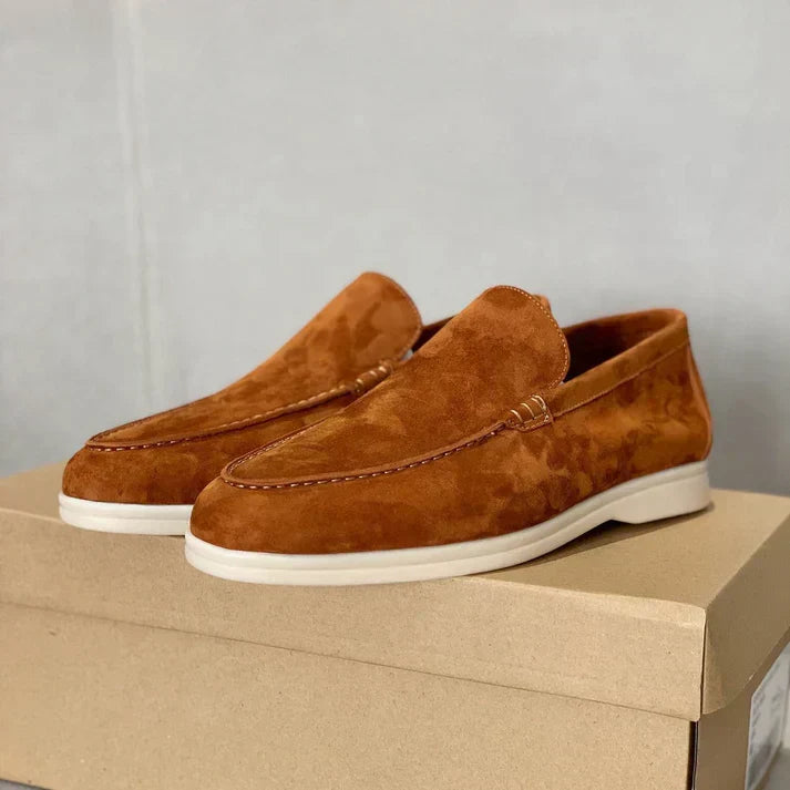 ENZO | MOCASINES DE ANTE CON SUELA HÍBRIDA