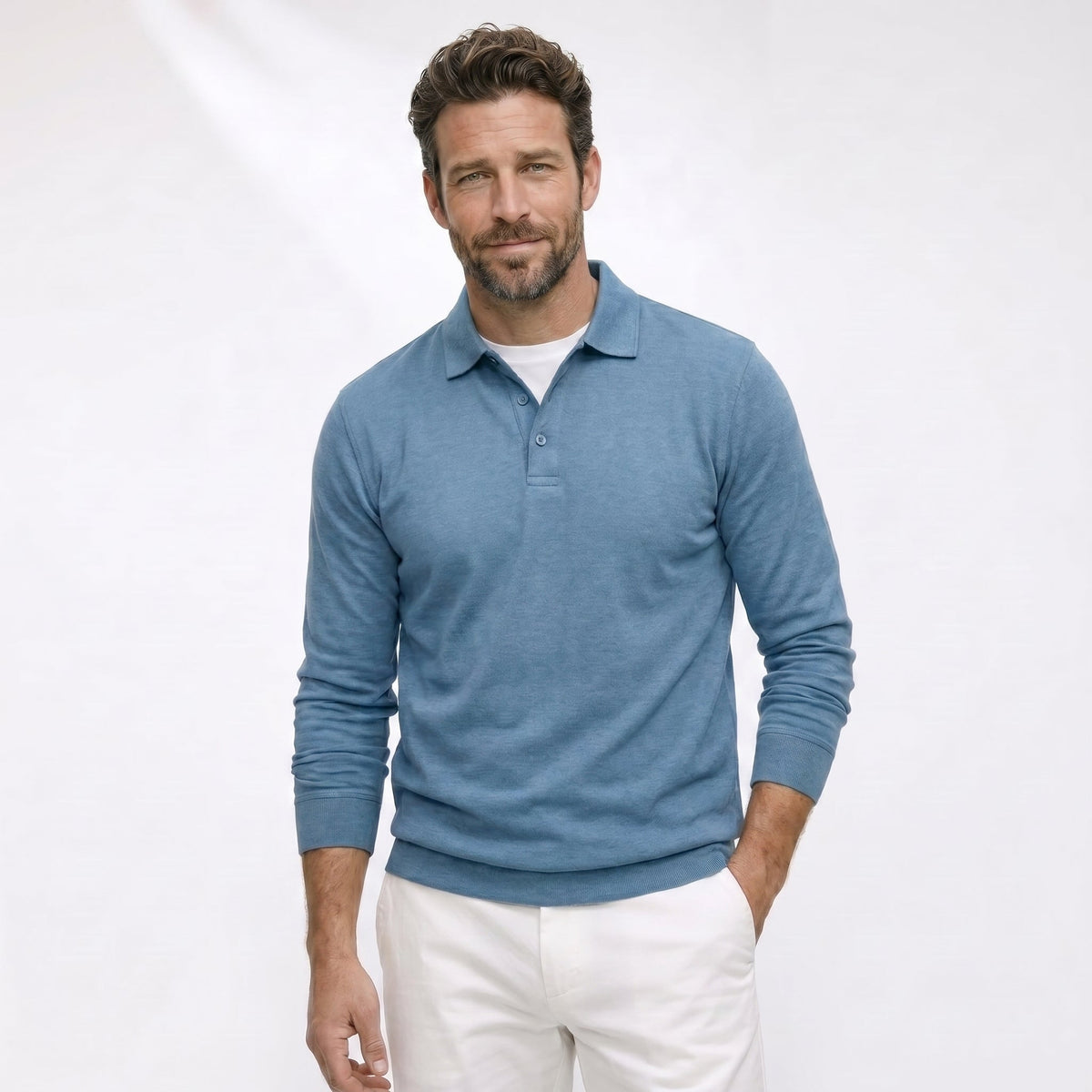 ALBERTO | POLO DE MANGA LARGA LUJOSO