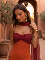 ZAHARA | VESTIDO LARGO BICOLOR