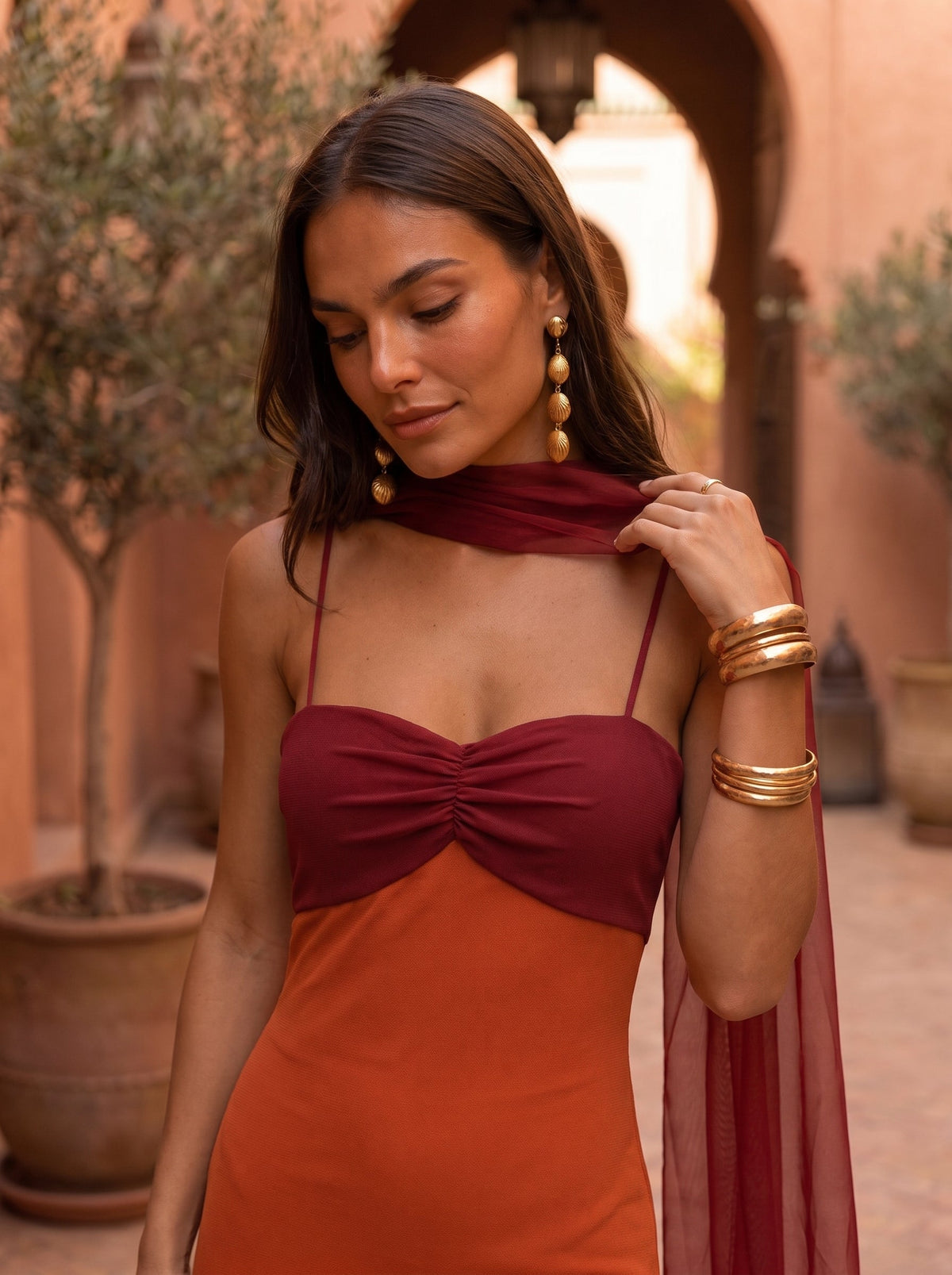 ZAHARA | VESTIDO LARGO BICOLOR