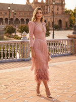 DORA | VESTIDO DE OTOÑO CON FLECOS