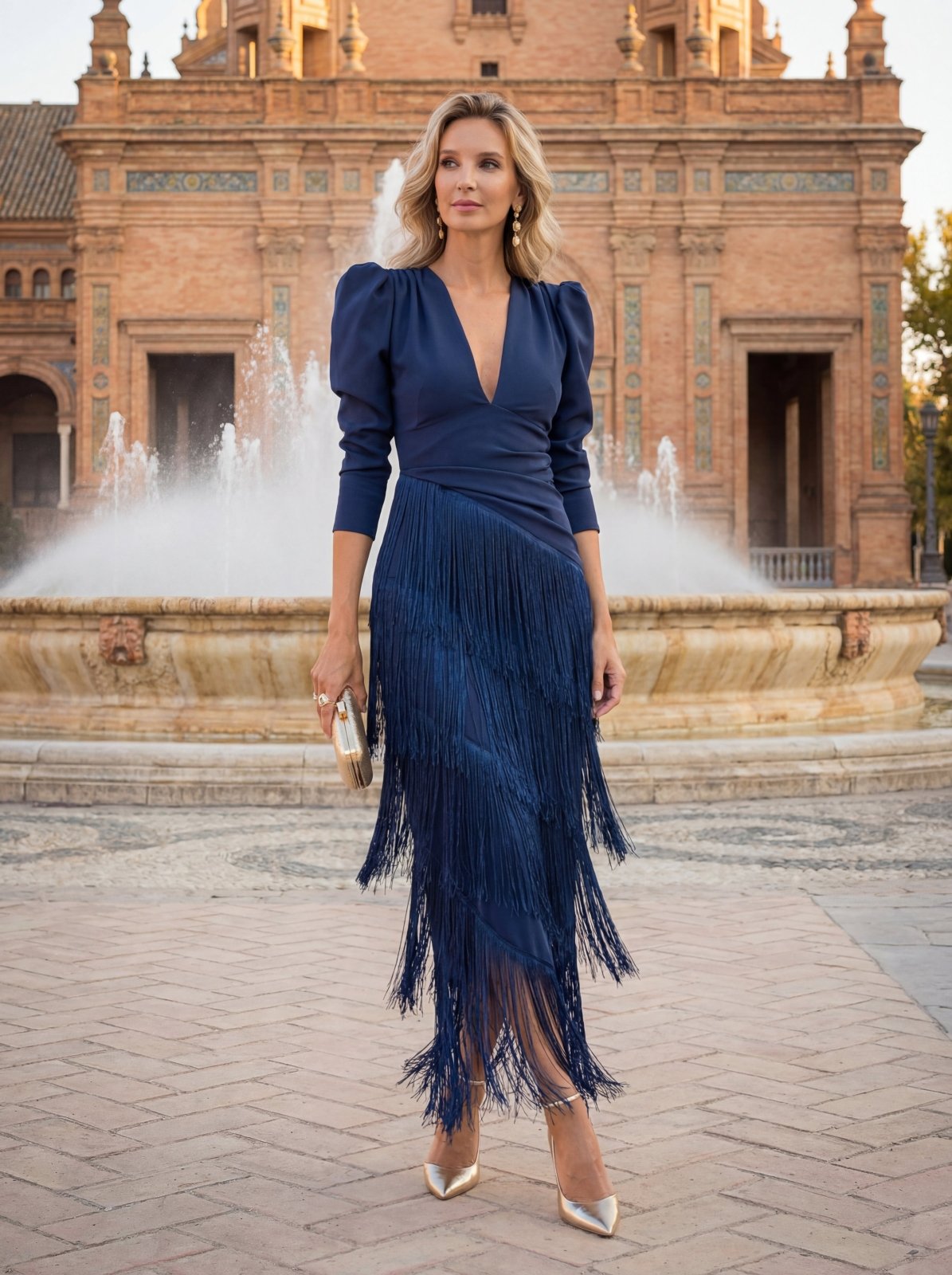 DORA | VESTIDO DE OTOÑO CON FLECOS