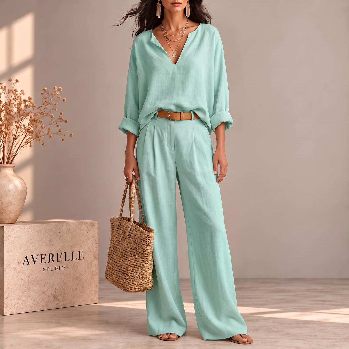 LURDE | CONJUNTO MUEJR CON ESCOTE EN V
