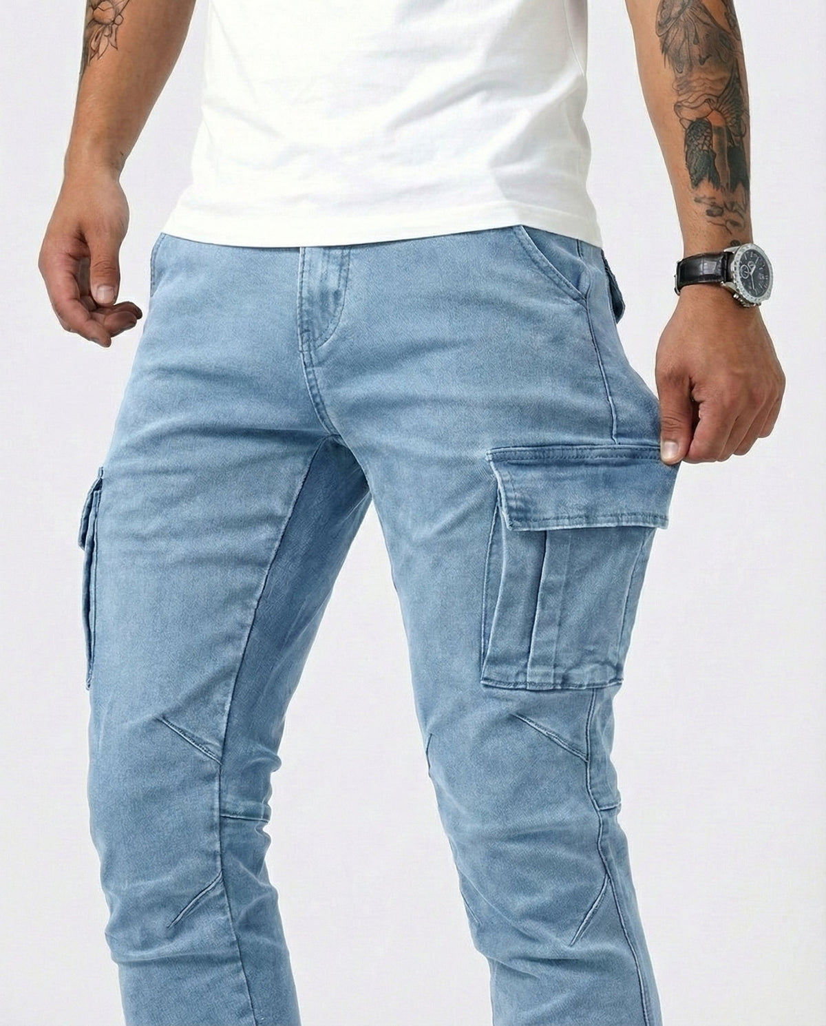 EMILIANO | PANTALÓN CARGO MARINO