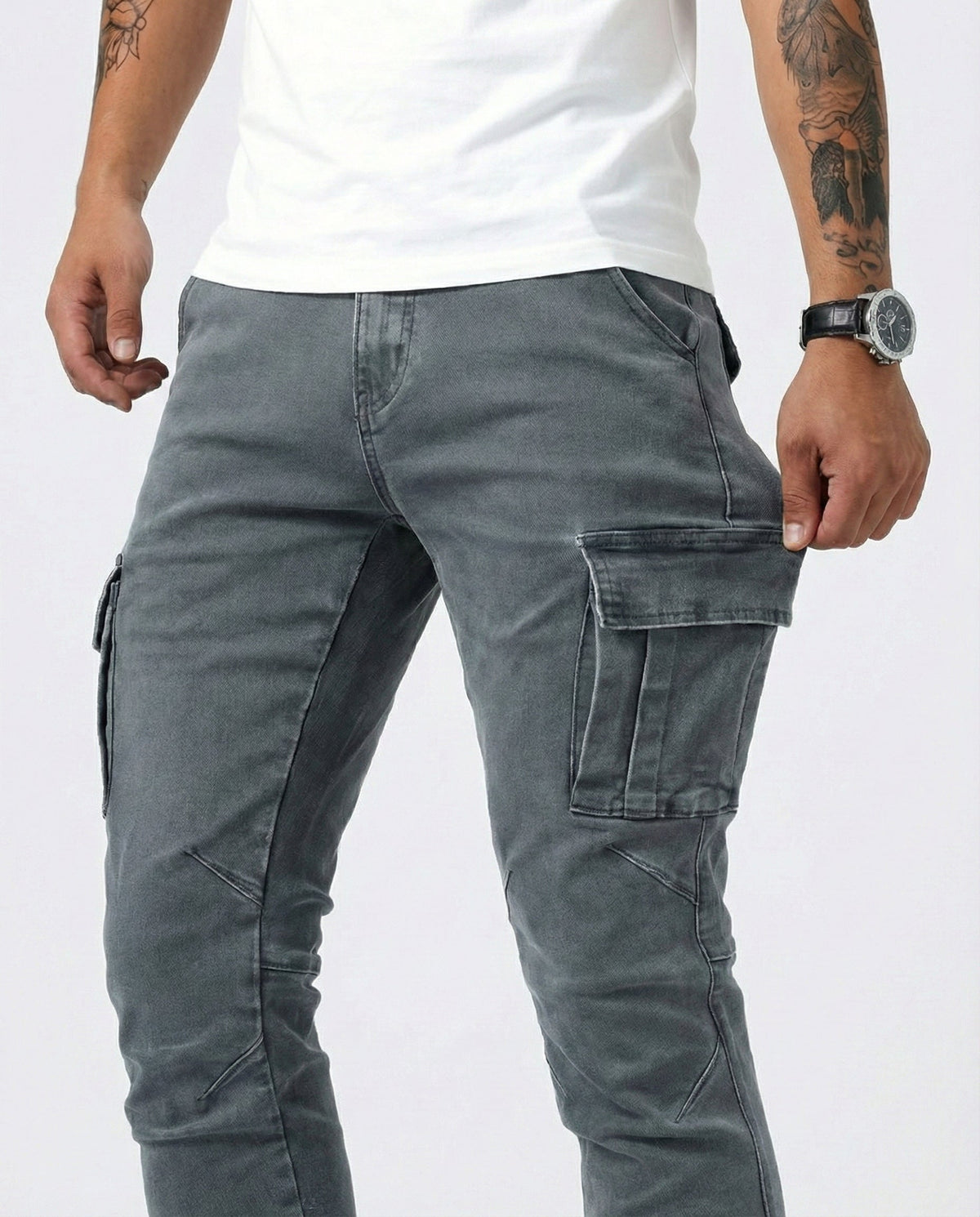 EMILIANO | PANTALÓN CARGO MARINO