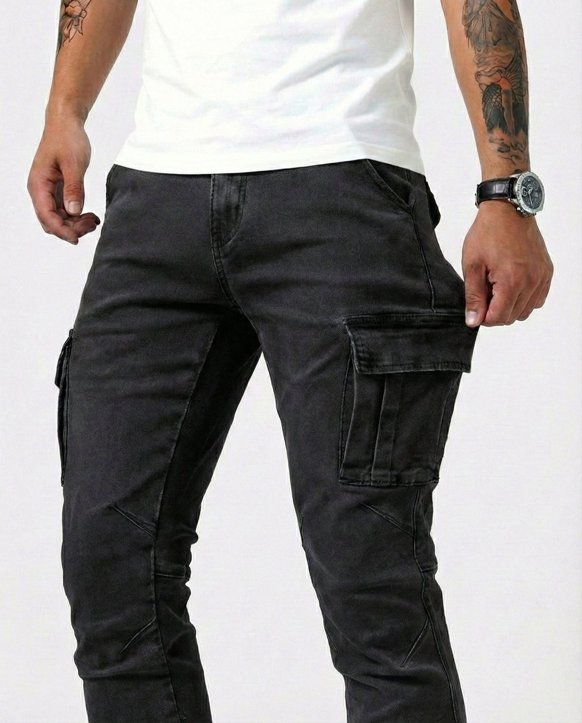 EMILIANO | PANTALÓN CARGO MARINO