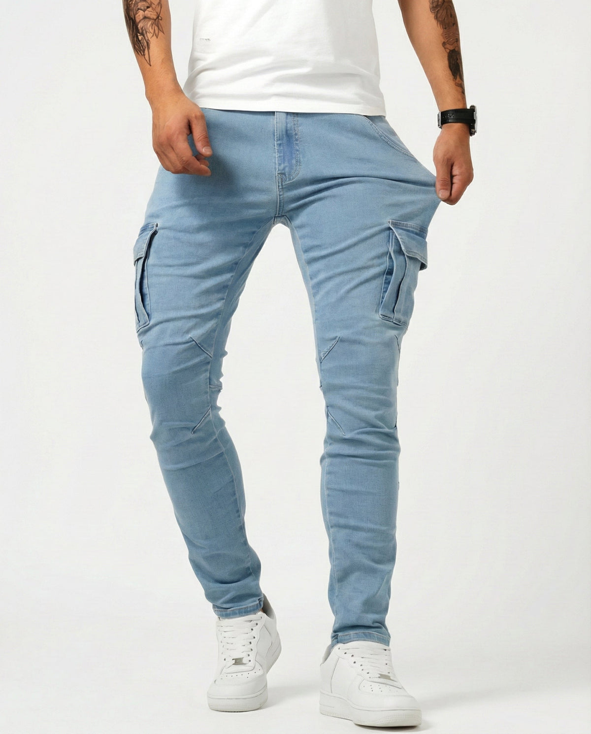 EMILIANO | PANTALÓN CARGO MARINO