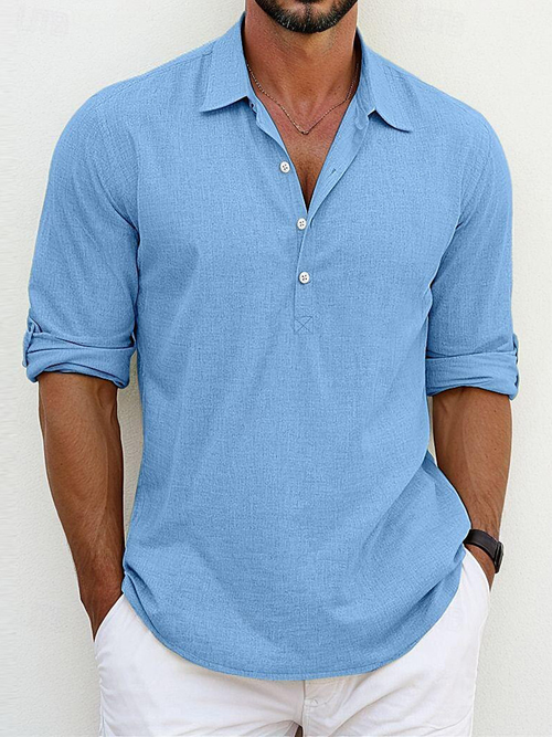 ARCHIE | CAMISA CLÁSICA DE ALGODÓN - LINO ATEMPORAL