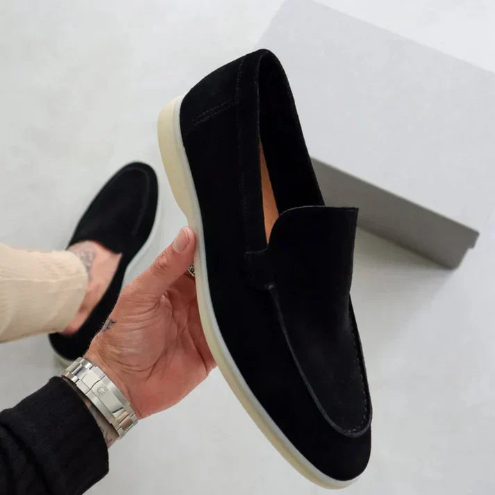 ENZO | MOCASINES DE ANTE CON SUELA HÍBRIDA