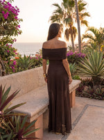 TRIANA | VESTIDO LARGO HOMBROS CAÍDOS