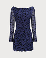 JULIANA| VESTIDO DE MALLA CON ESTAMPADO FLORAL