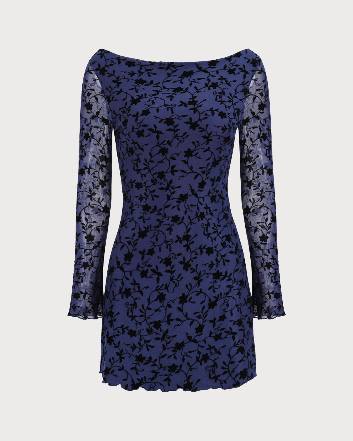 JULIANA| VESTIDO DE MALLA CON ESTAMPADO FLORAL