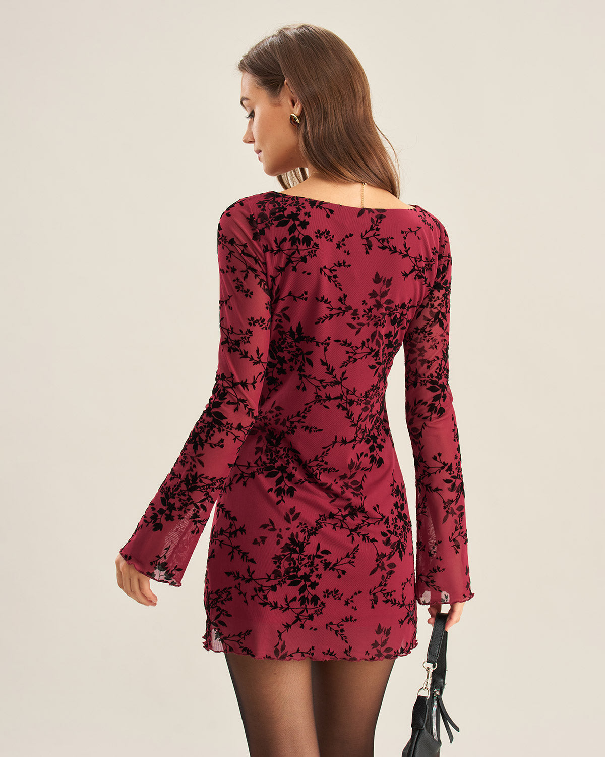 JULIANA| VESTIDO DE MALLA CON ESTAMPADO FLORAL