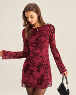 JULIANA| VESTIDO DE MALLA CON ESTAMPADO FLORAL