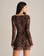 JULIANA| VESTIDO DE MALLA CON ESTAMPADO FLORAL